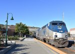 Amtrak Train # 6 arriving into Martinez Station behind P42DC # 56 and 152